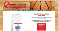 Desktop Screenshot of canterburycougars.com